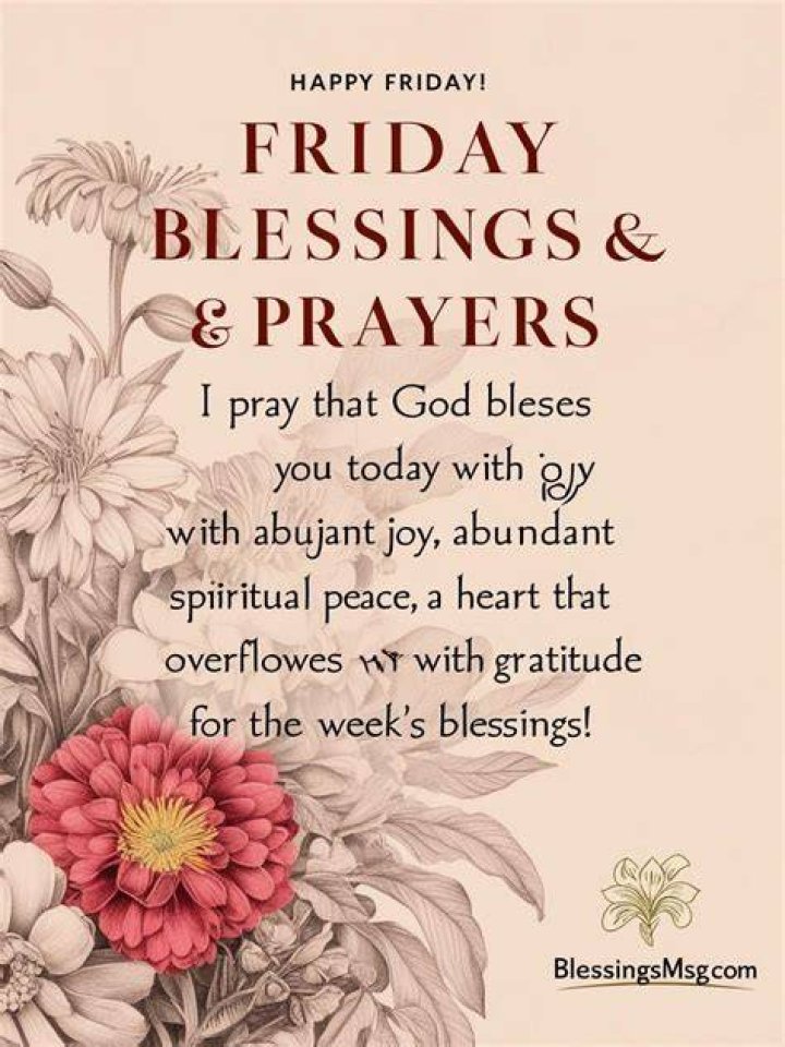 Embracing The Spirit Of Prayer Friday Blessings