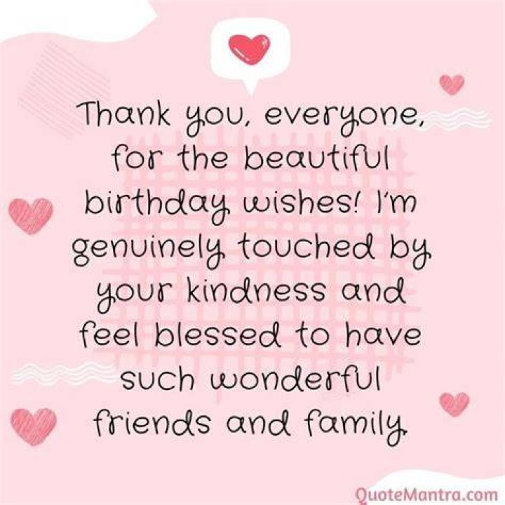 Heartfelt Gratitude: A Thank You Note To Everyone For Birthday Wishes